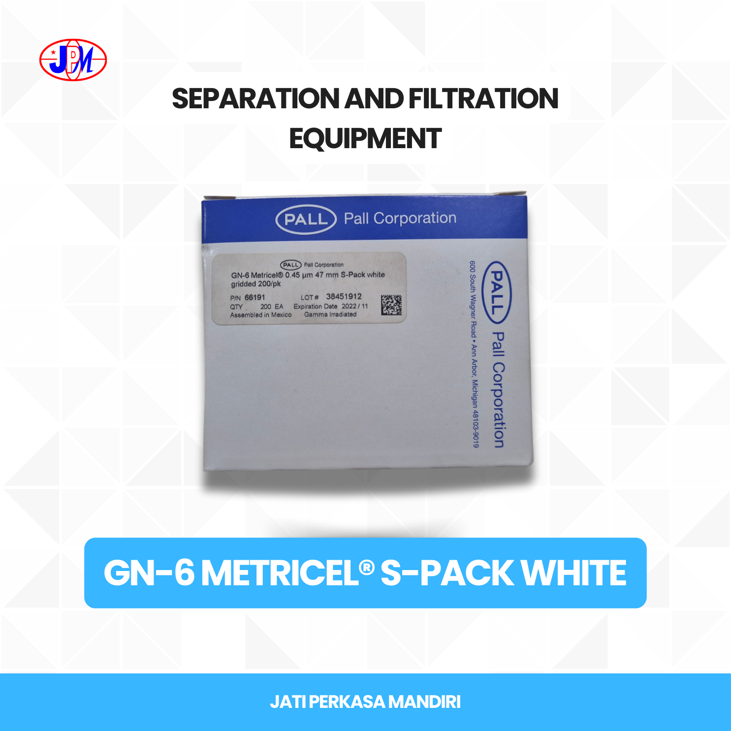 Pall - GN-6 Metricel® 0.45 µm 47 mm S-Pack White