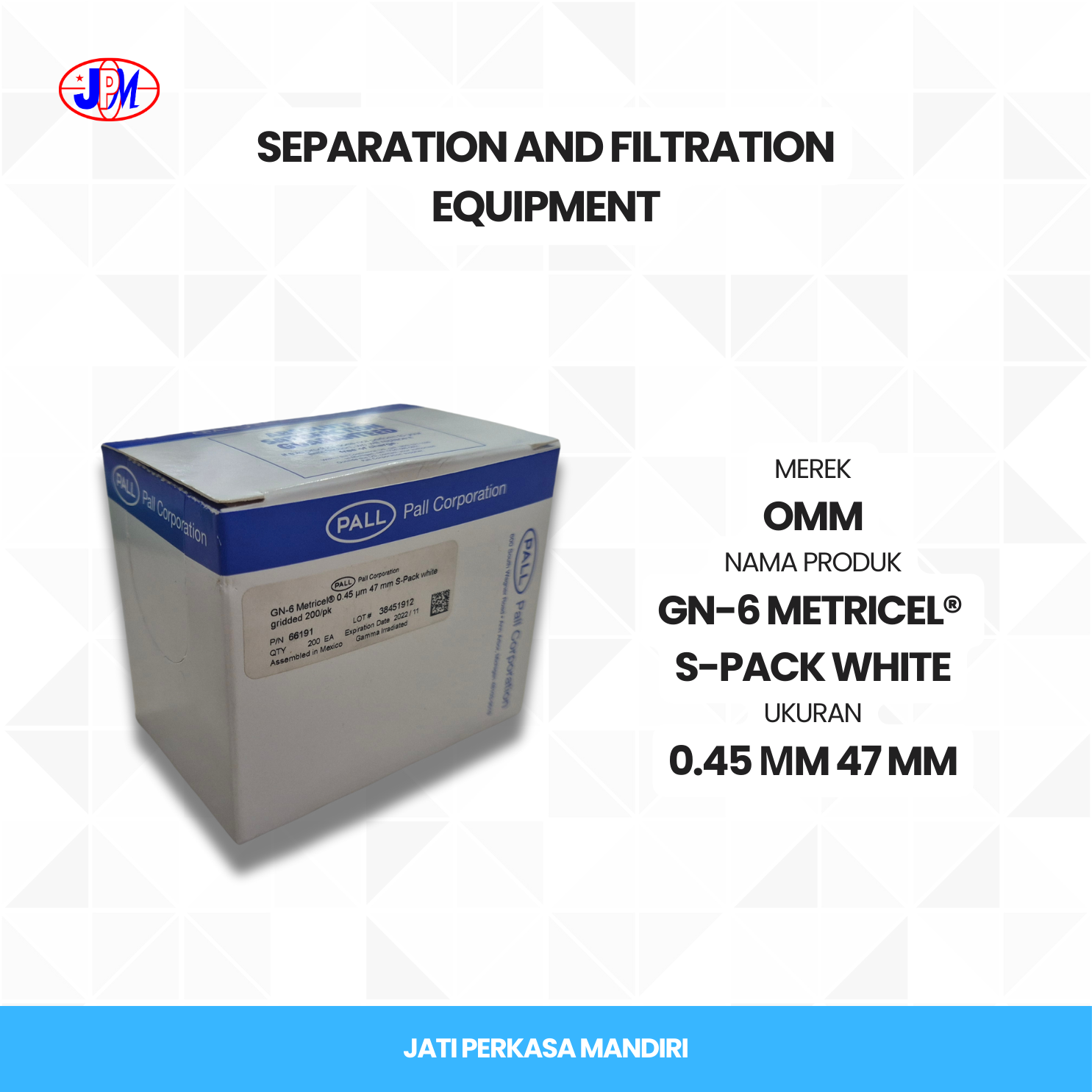 Pall - GN-6 Metricel® 0.45 µm 47 mm S-Pack White - Gambar 2